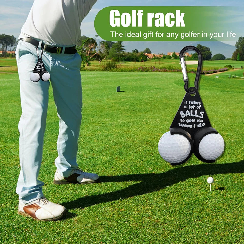 1pcs Creative Portable Golf Storage Stand With Golf Accessories That Can Hold Two Balls For Outdoor Sports Fun Gifts For Golfers