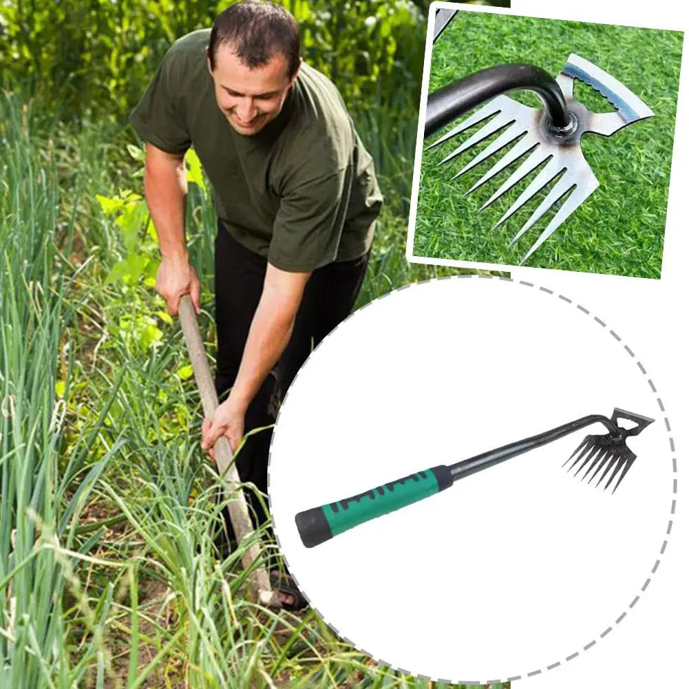 8 Tooth Garden Hoe Agricultural Supplies Weeds Tool Utensils Hand Weed Remover Garden Lawn Yard Gardening Loose Soil