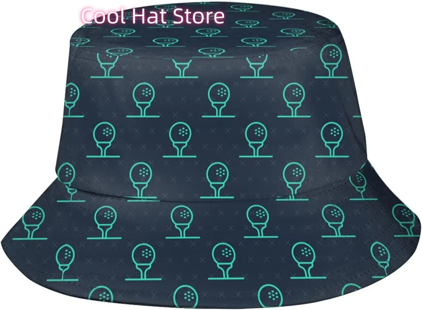 Cute Funny Golf Pattern Bucket Hat Fashion Sport Golf Beach Sun Hats Summer Outdoor Boonie Cap for Women Men