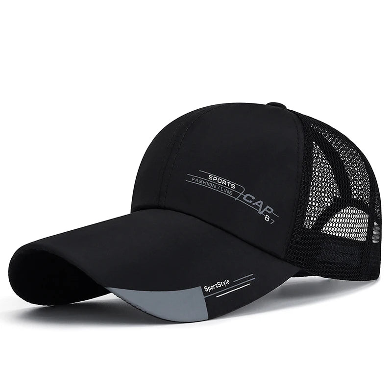 Baseball Cap Mens Mesh Sun Hat Outdoor Sports Golf Sunshade Caps Four Seasons Adjustable Hip-Hop Hats for Men Baseball Cap