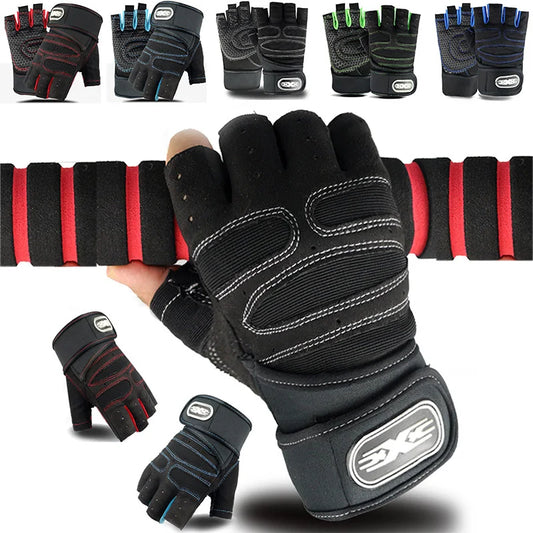 Fitness Gloves for Men Women Gym Cycling Gloves Half-Finger Hiking Training Anti-Slip Wrist Protection Weightlifting Gloves