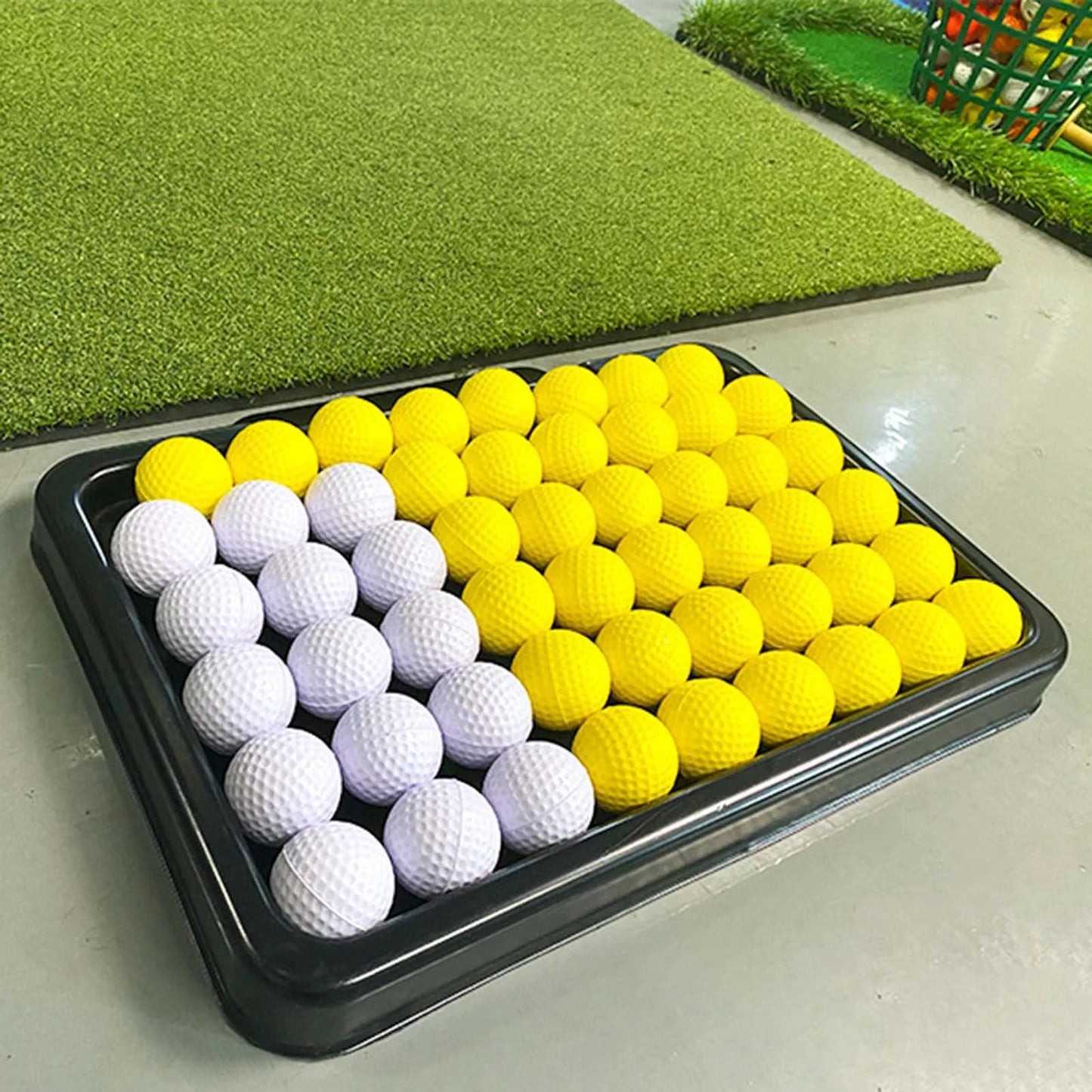 ABS Golf Ball Tray Heavy Duty Large Capacity Golf Practice Accessories Storage Box For Driving Range