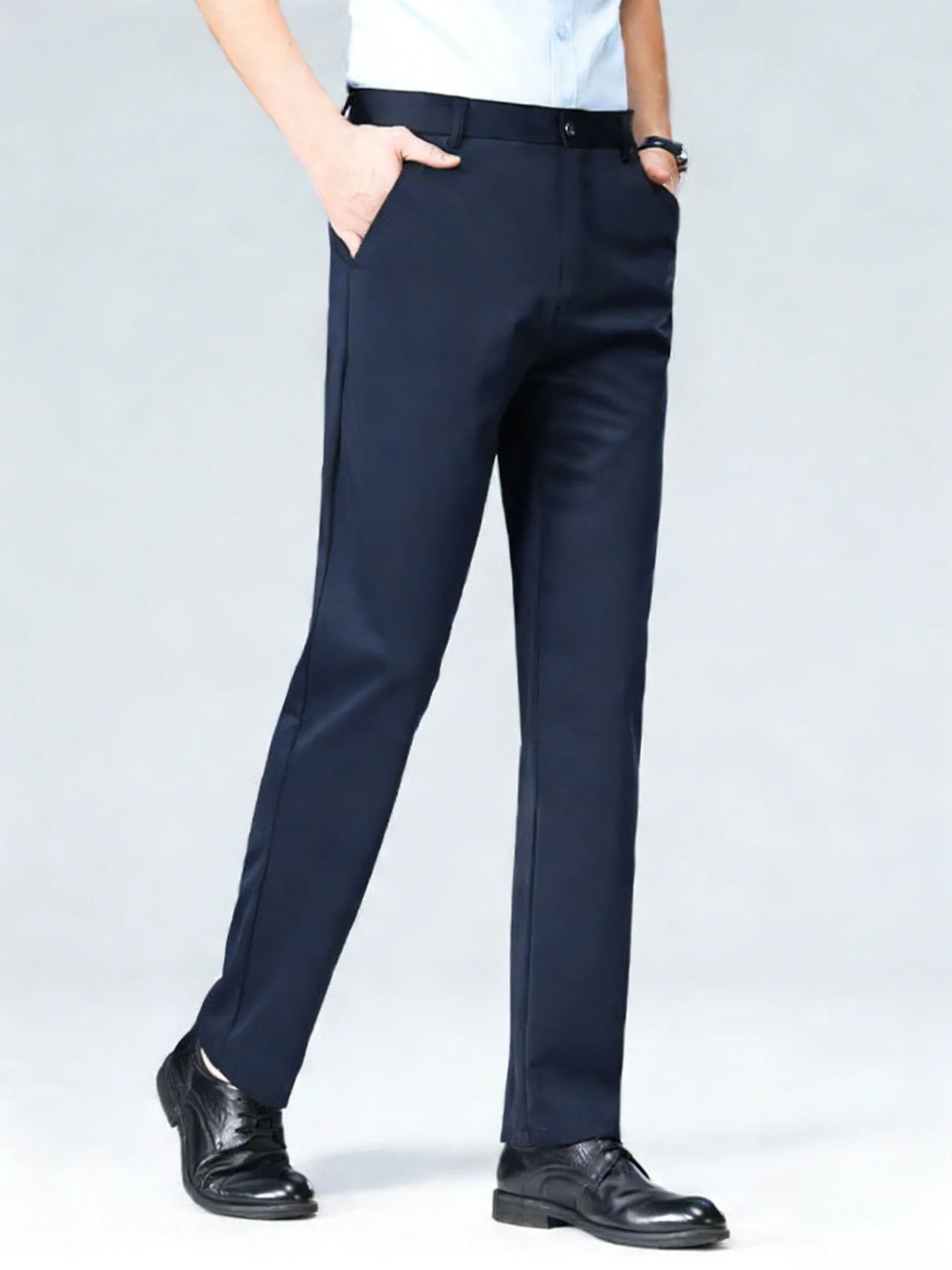 Men's Versatile Golf Pants Stretch Straight Fit Slacks Waterproof Quick-Dry Trousers for Golf Business Casual
