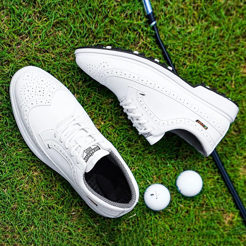 Men's Lightweight Golf Shoes-Breathable Sports Casual Shoes, Lace-Up Design, Non-Slip Rubber Sole-Universal In All Seasons