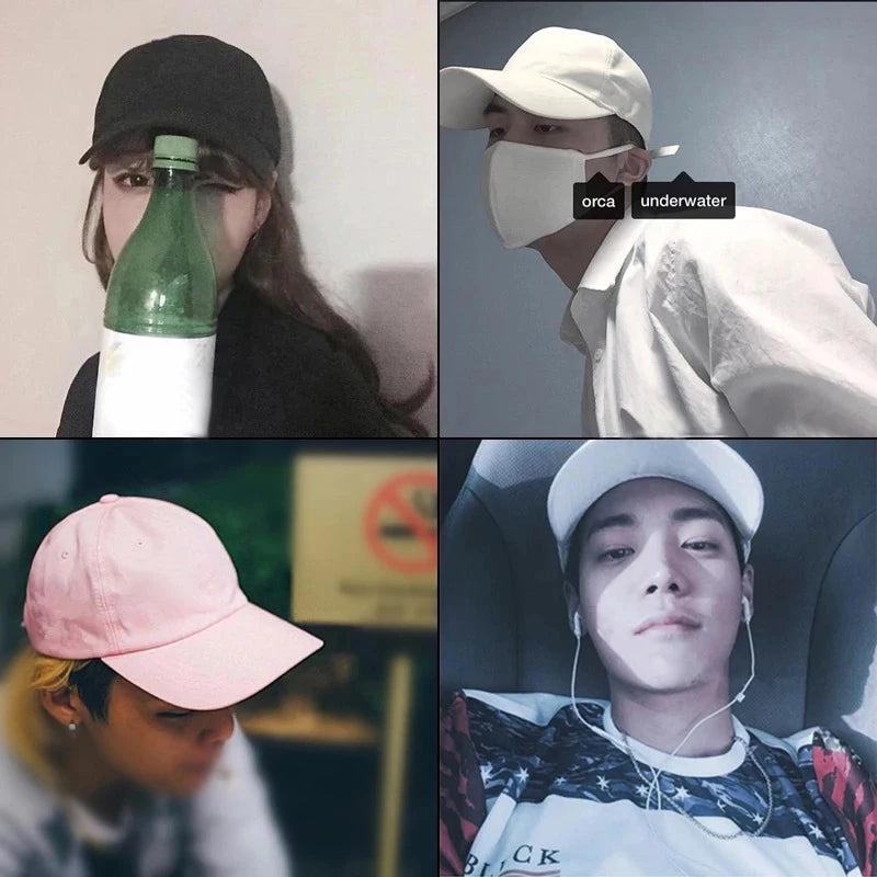 Unisex Simple Black Baseball Cap Solid Color Golf Hat Cotton Caps Hats Casual Hip Hop Dad Hats For Men Women
