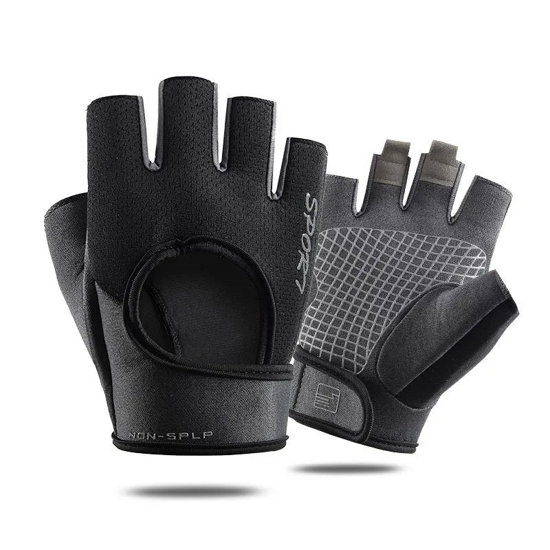 Fitness Sports Gloves Anti-Slip Shock-Absorbing Half Finger for Outdoor Durable Breathable Outdoor Sports Gloves