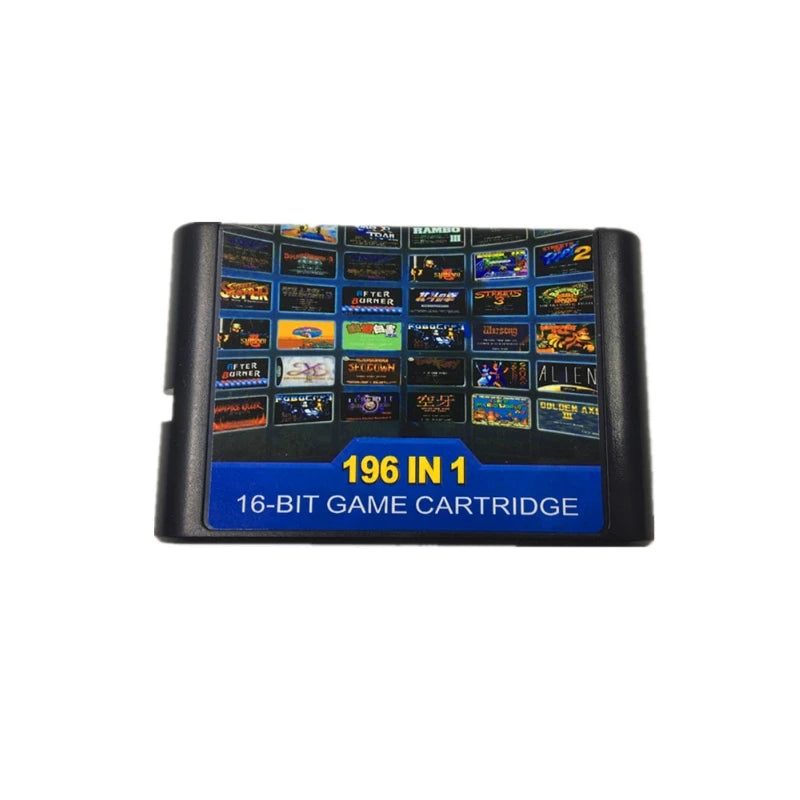 196 Hot Games In One Cartridge For Megadrive Genesis Consoles 196 In 1 Game Card For Sega Console
