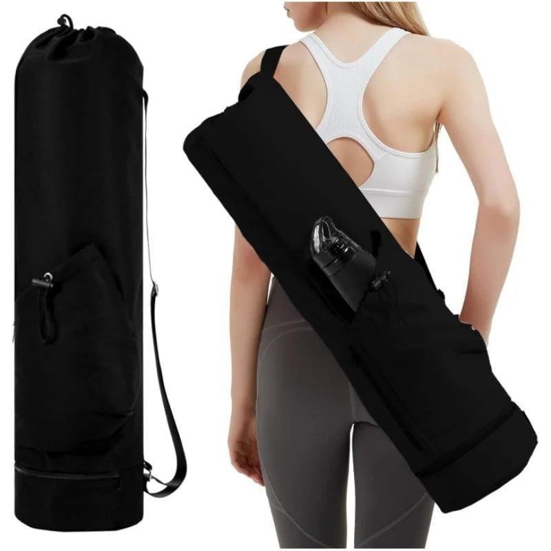 Fitness Sports Yoga Mat Bag Multifunction Pocket Yoga Carrier Knapsack Large Capacity Storage Yoga Mat Holder