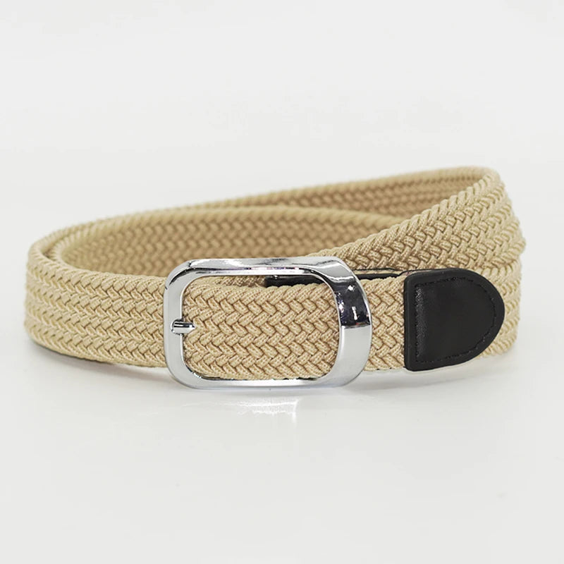 Men’s Elastic Woven Belt, Stretch Braided Golf Belt, Breathable, Non-Restrictive, Adjustable Fit, Wide Design, Multi-Color, Perf