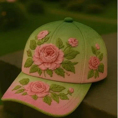 Elegant and elegant women's baseball Creative Gift Polyester Unisex Hat Vintage Breathable Floral Cap  Retro Embroidered Hat