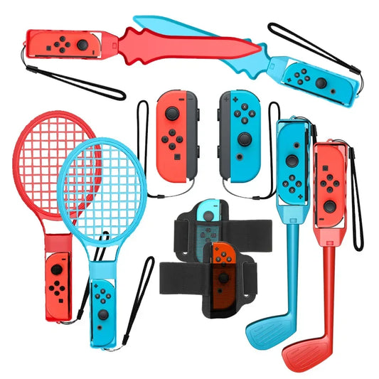 10 in 1 Switch Sports Accessories Bundle for Switch Oled Game Sports Accessories Kit with Golf Clubs Golf Clubs