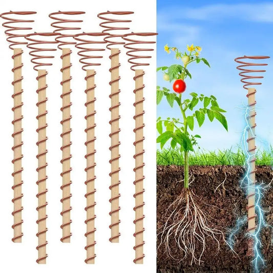 New  6PCS 12Inch Electroculture Copper Gardening Antenna Electro-Culture Copper Coil Gardening Antennas Electroculture Gardening