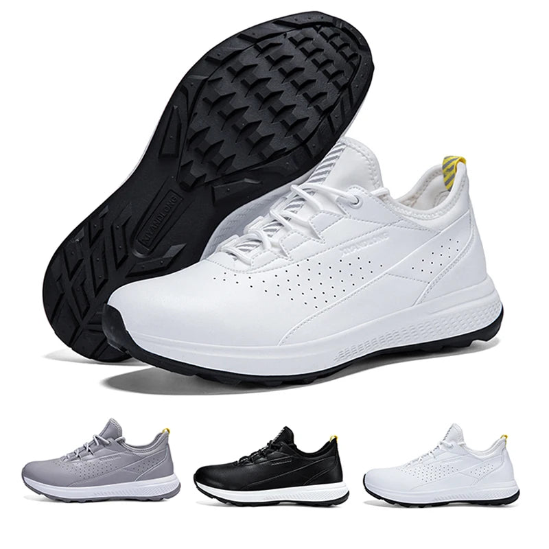 Men's Waterproof Golf Shoes Casual Sports Shoes Outdoor Golf Training Shoes Men's Walking Shoes Large Size Sports Shoes