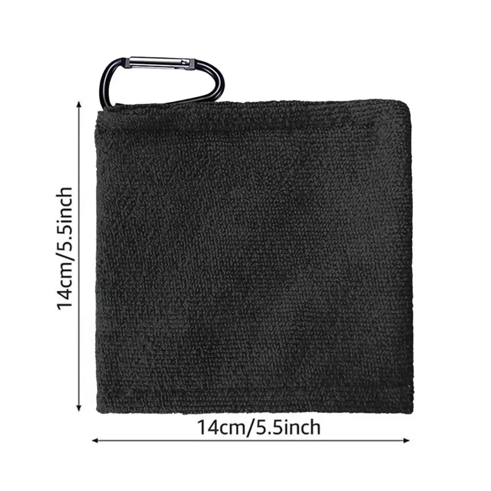 Golf Towel  Golf Ball Cleaning Towel with Carabiner Clip Training Aid Golf Accessories Wiping Cloth for Outdoor Sport  Cleaning