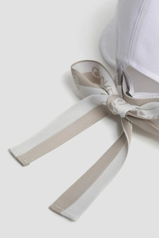 Luxury Women Golf Bucket Hat Wide Brim Sun Visor Caps with Back Ribbon Bow Elegant Embroidered Contrast Ladies Golfing Headwear