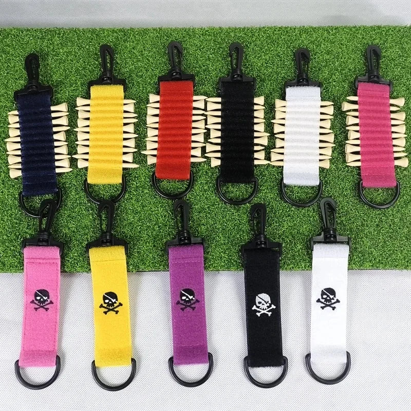 1-3pcs Colorful Golf Hang Gloves Magic Tape Double Sided Golfs Tee Holder Clip Outdoor Portable Hanging Golf Tees Accessories