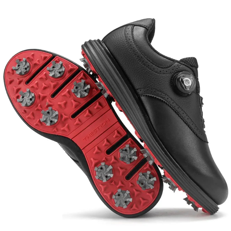 Classic Golf Shoe Youth Hard-Wearing Athletic Men Shoes outdoor lawn Men Golf Sneakers Lace Up Walking Shoes for Men