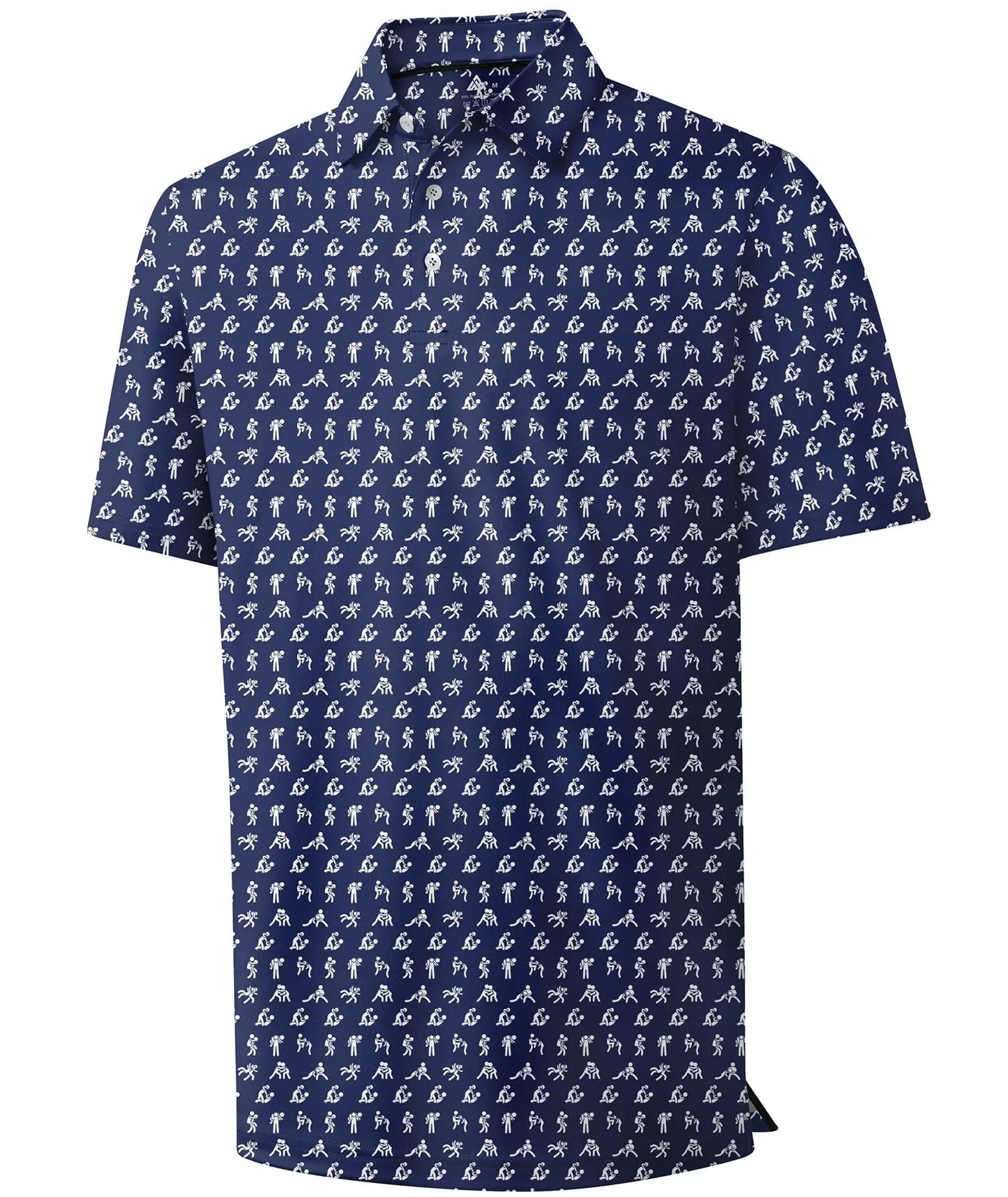 Mens Golf Shirts Short Sleeve Print Patterns Performance Moisture Wicking Polo Shirt 2026