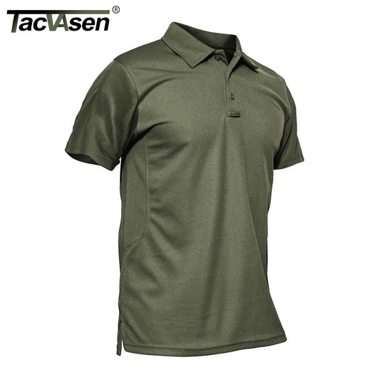 MAGCOMSEN Mens Polo Shirts Short Sleeve Quick Dry Breathable Pique Golf Shirt Tactical Collared Casual Work Shirt