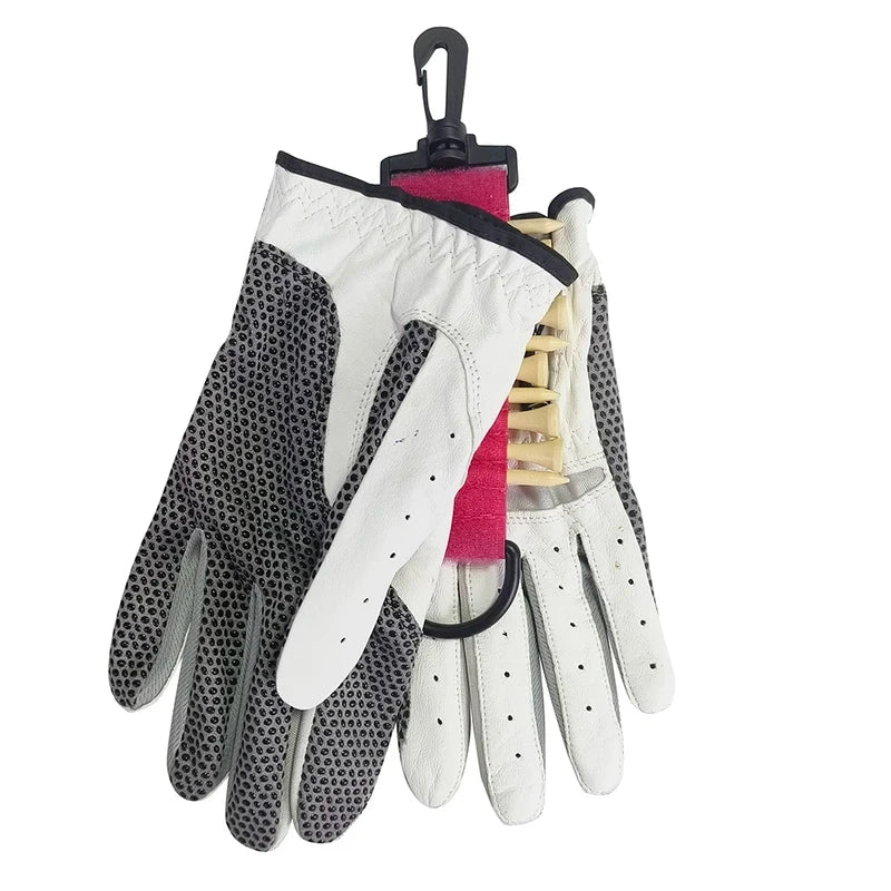 1-4pcsColorful Golf Hang Gloves Magic Tape Double Sided Golf Tee Holder Clip Outdoor Portable Hanging Golf Tees Golf Accessories