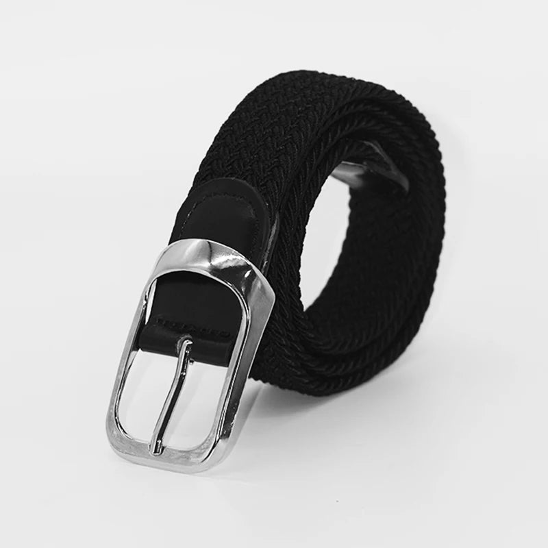 Men’s Elastic Woven Belt, Stretch Braided Golf Belt, Breathable, Non-Restrictive, Adjustable Fit, Wide Design, Multi-Color, Perf