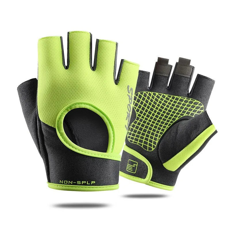 Fitness Sports Gloves Anti-Slip Shock-Absorbing Half Finger for Outdoor Durable Breathable Outdoor Sports Gloves