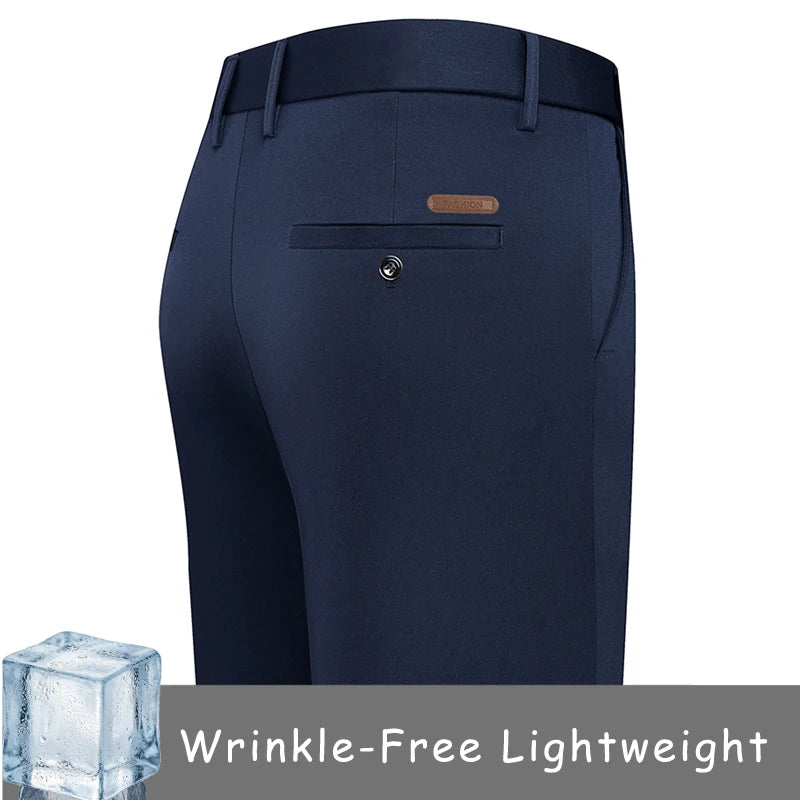 Mens Golf Pants Lightweight Breathable Casual Business Pants for Men Straight-Fit Stretch Chino Pant