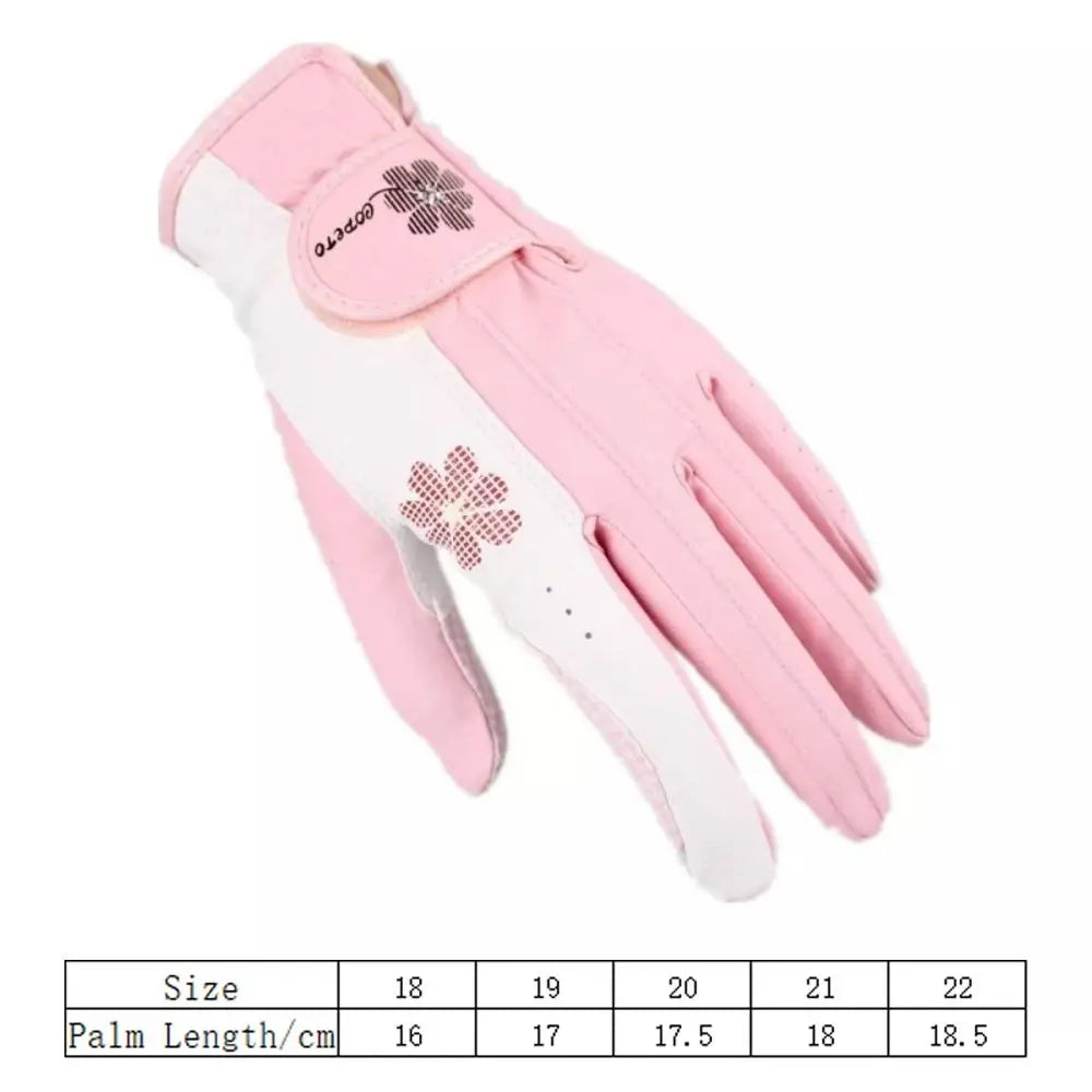 A Pair Anti-slip Golf Gloves Breathable Enhanced Grip Ladies Golf Gloves Comfortable Soft Flex Golf Accessories Gift for Golfers