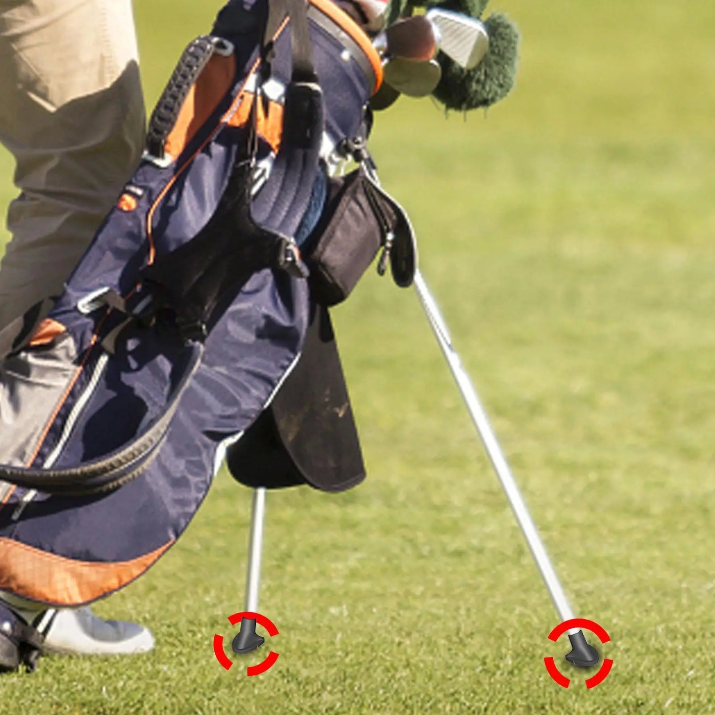 Golf Bag Feet Replacement Anti-Slip Rubber Golf Bags Stand Universal Golf Bag Legs Attachment Outdoor Sports Gym Accessories
