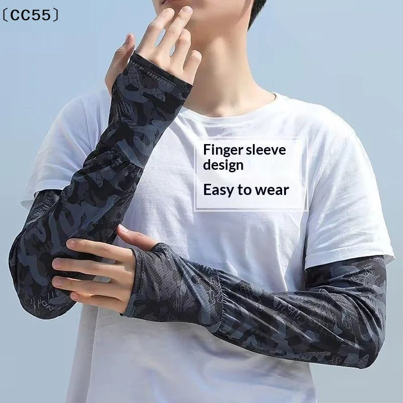 Loose Arm Sleeves Men Women Cooling Fishing Summer Driving Breathable Cycling UV Protection Oversized Sun Sleeves