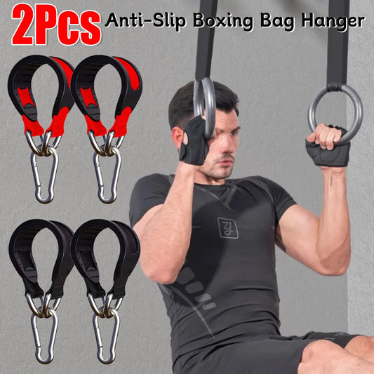 2PCS Boxing Bag Hanger Fitness Anti-Slip Safety Belt Punching Bag Straps Multi-Purpose Camping Swing Strap Gym Fitness Equipment