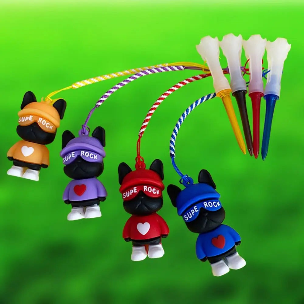 High Quality Portable Golf Tee Golf Accessories Bear Pendant Golf Ball Holder Silicone Golf Ball Tees
