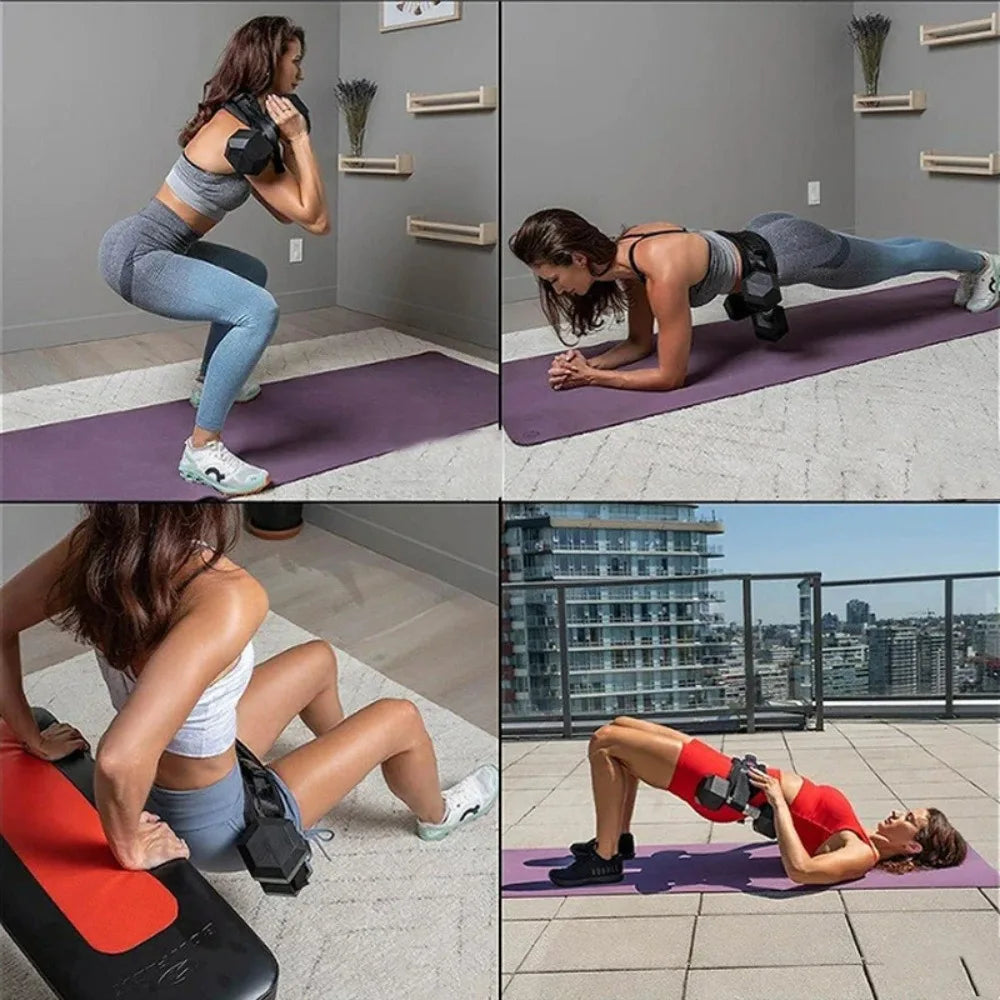 Adjustable Weighted Waist Belt Home Gym Fitness Equipment for Dumbbell Training Hip Shaping Full Body Workouts