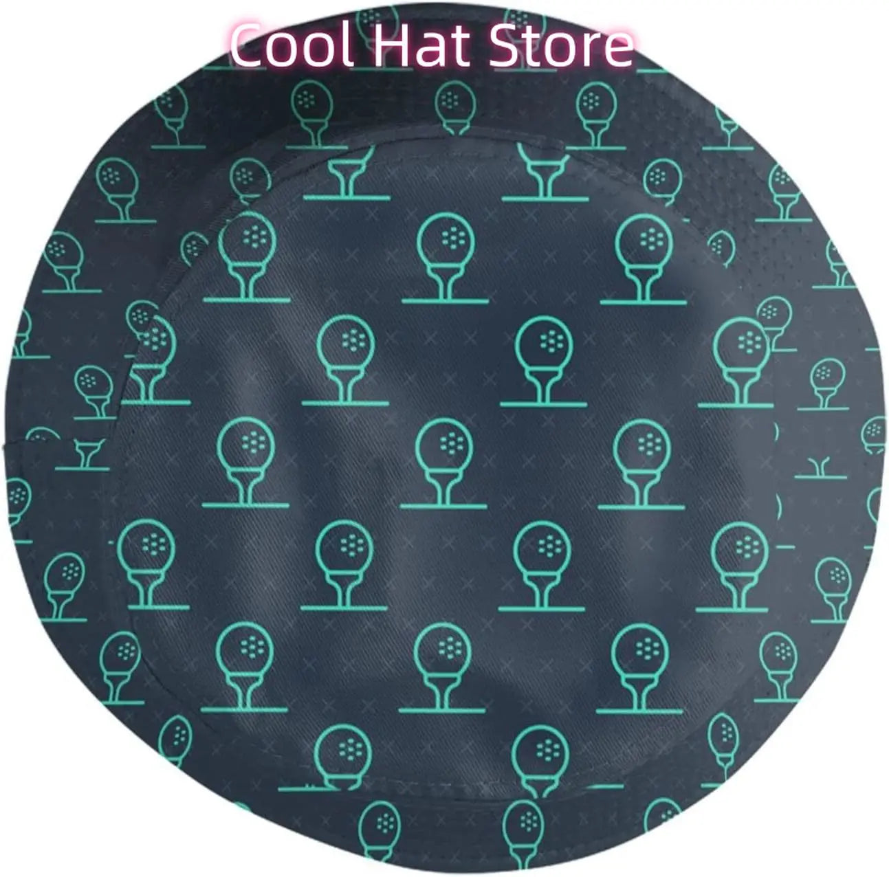 Cute Funny Golf Pattern Bucket Hat Fashion Sport Golf Beach Sun Hats Summer Outdoor Boonie Cap for Women Men