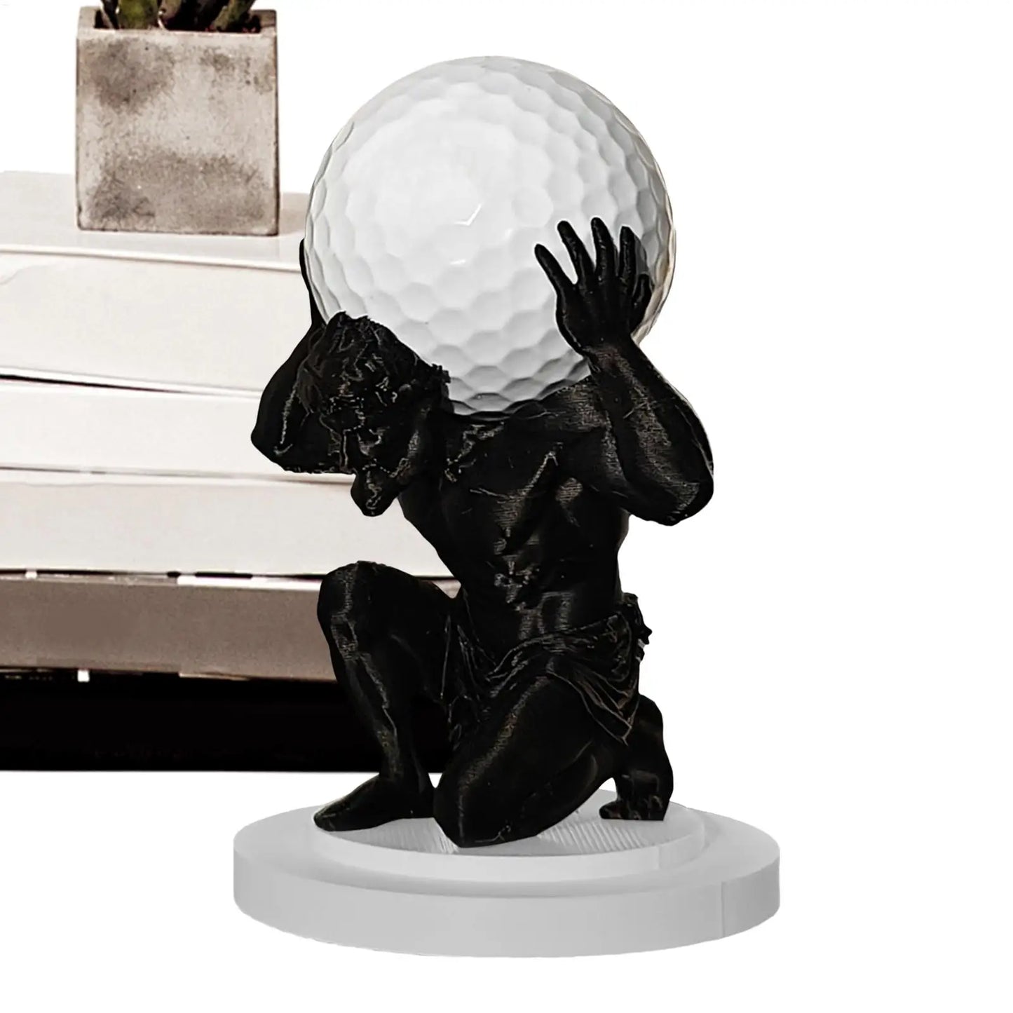 Golf Ball Holder Display Stand Artistic Design Collection Storage Rack Sculptural Organizer for Golf Enthusiasts  Home Decor