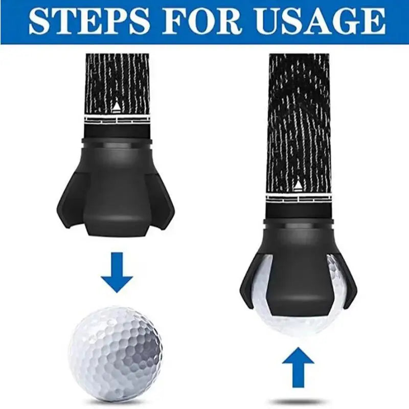 Golf Ball Pick Up Clip Tool Retriever Durable Back And Knee Saver Claw Grabber Screw-On Putter Tool Kit Golfer Grip  Accessories