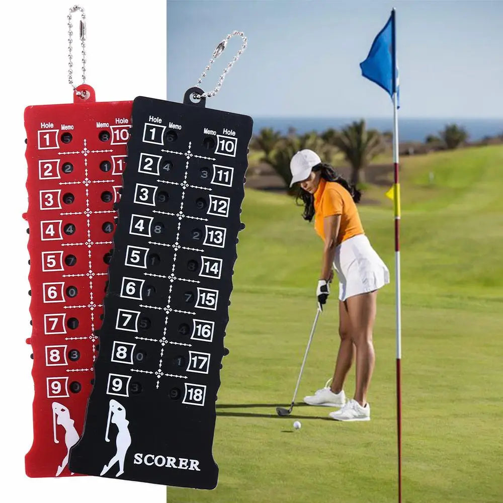 Golf Accessories with Key Chain Training Aids 18 Hole Stroke Putt Golf Shot Count Score Counter Stroke Score Card Score Counter