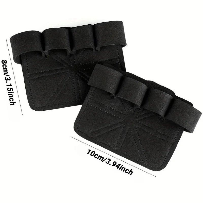 Fitness Four Fingers Gloves Breathable Anti-slip Shock Absorption Dumbbell Leather Weight Lifting Training Pal Men's And Women's