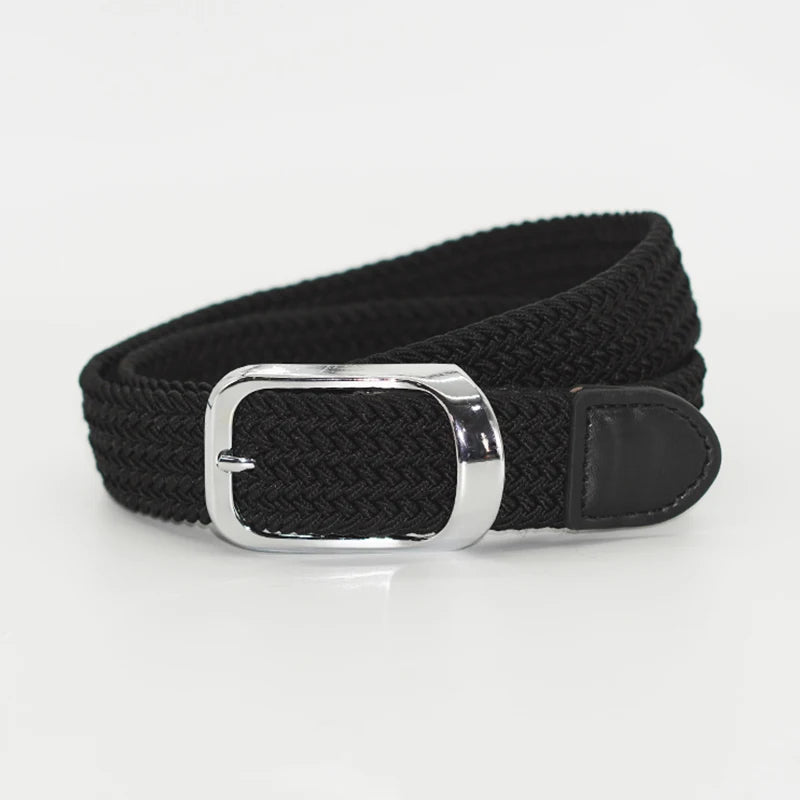 Men’s Elastic Woven Belt, Stretch Braided Golf Belt, Breathable, Non-Restrictive, Adjustable Fit, Wide Design, Multi-Color, Perf