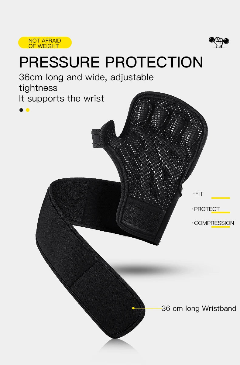 Fitness Iron Rolling Outdoor Sports Increased Friction Anti Slip Protection Professional Wrist Guard With Hard Pull Strap