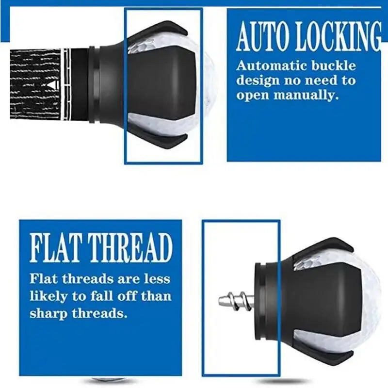 Golf Ball Pick Up Clip Tool Retriever Durable Back And Knee Saver Claw Grabber Screw-On Putter Tool Kit Golfer Grip  Accessories