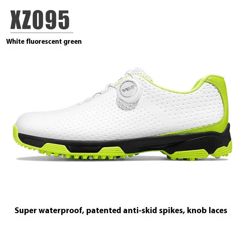 PGM Golf Shoes Men's Waterproof Shoes Breathable Men's Shoes Rotating Lace Sports Shoes XZ095