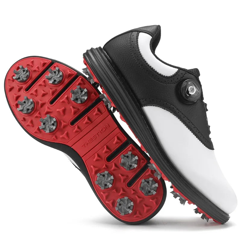 Classic Golf Shoe Youth Hard-Wearing Athletic Men Shoes outdoor lawn Men Golf Sneakers Lace Up Walking Shoes for Men