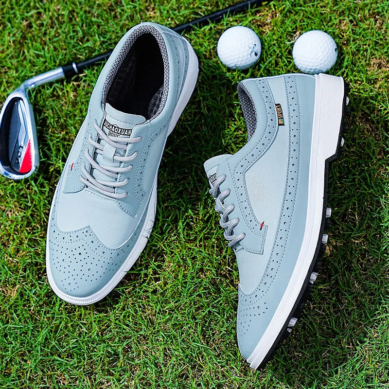 Men's Lightweight Golf Shoes-Breathable Sports Casual Shoes, Lace-Up Design, Non-Slip Rubber Sole-Universal In All Seasons