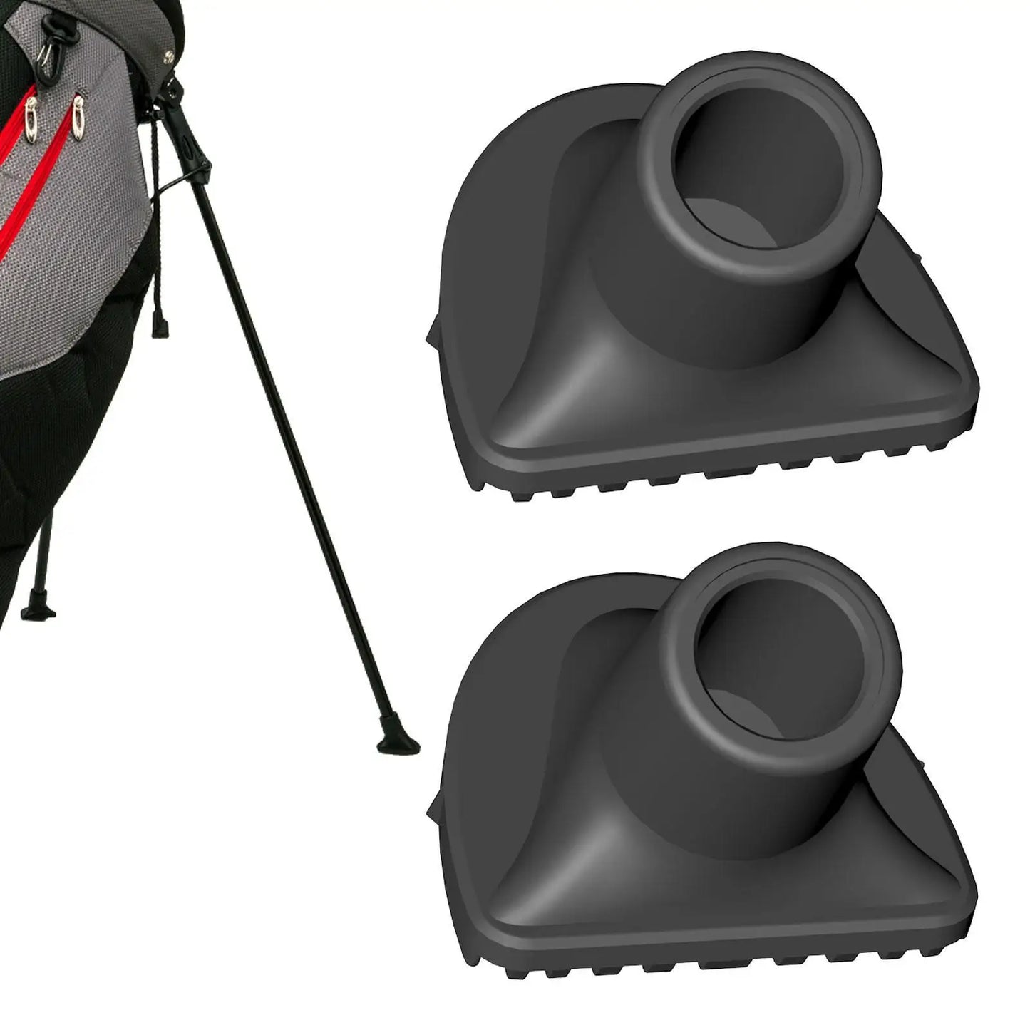 Golf Bag Feet Replacement Anti-Slip Rubber Golf Bags Stand Universal Golf Bag Legs Attachment Outdoor Sports Gym Accessories