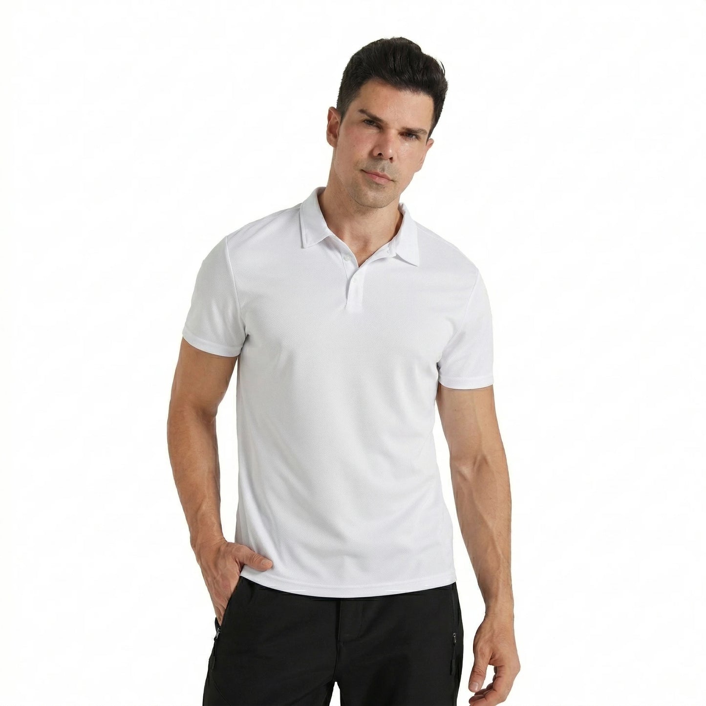 Summer Golf Shirts for Men Quick Dry Polo Shirts for Men Short Sleeve Mesh Breathable Moisture Wicking Casual T Shirt