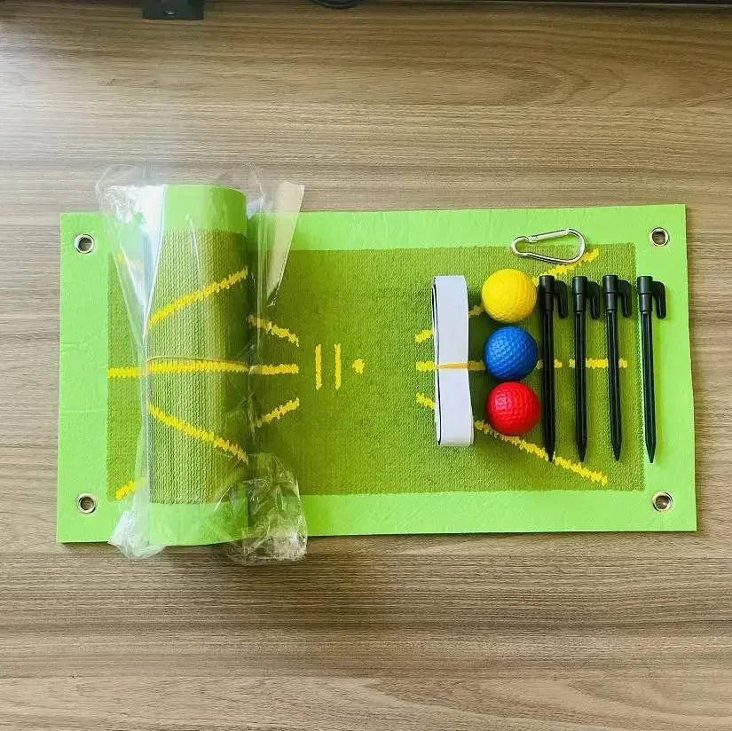 Golf Auxiliary Training Mat for Swing Correction Training Mat Hitting Direction Path Mat Practice Mat Tools Beginner Accessories