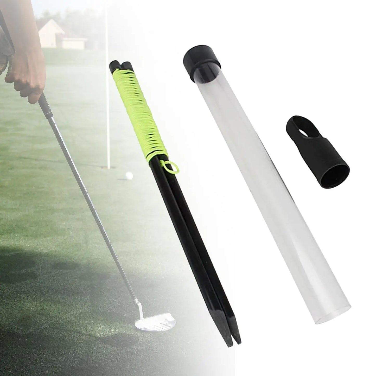 Golf Putting String Outdoor Golf Accessories Golfer Gift for Men Improve Skills with Pegs Alignment Training Aid Practice Device