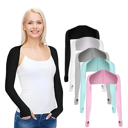 OutdoorEssentials Arm Sleeves for Women - Golf UV Shawl with Sleeves - Workout Shrug Bolero - Arm Tights for Sun Protection