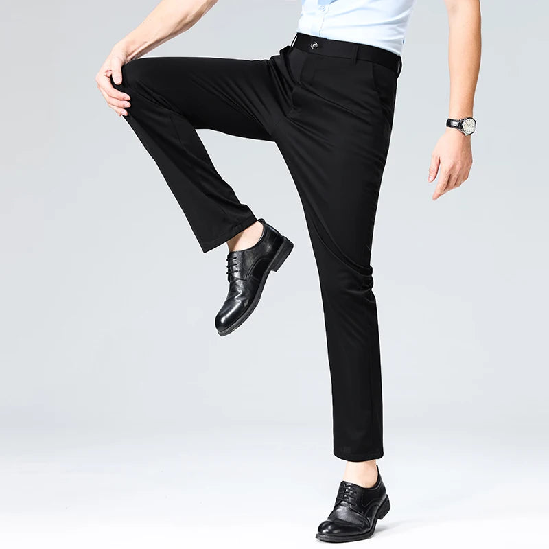 Mens Golf Pants Lightweight Breathable Casual Business Pants for Men Straight-Fit Stretch Chino Pant